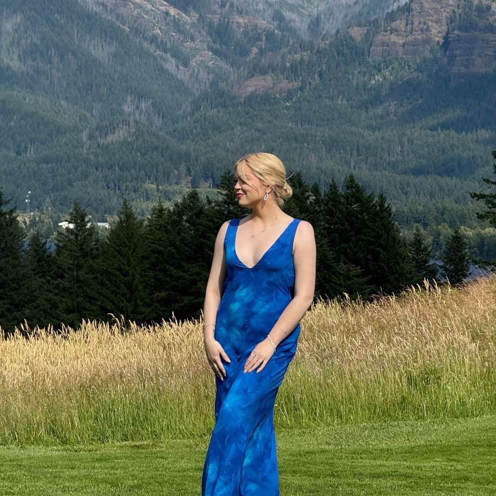 Runaway the label Tiana maxi dress in Ramona blue